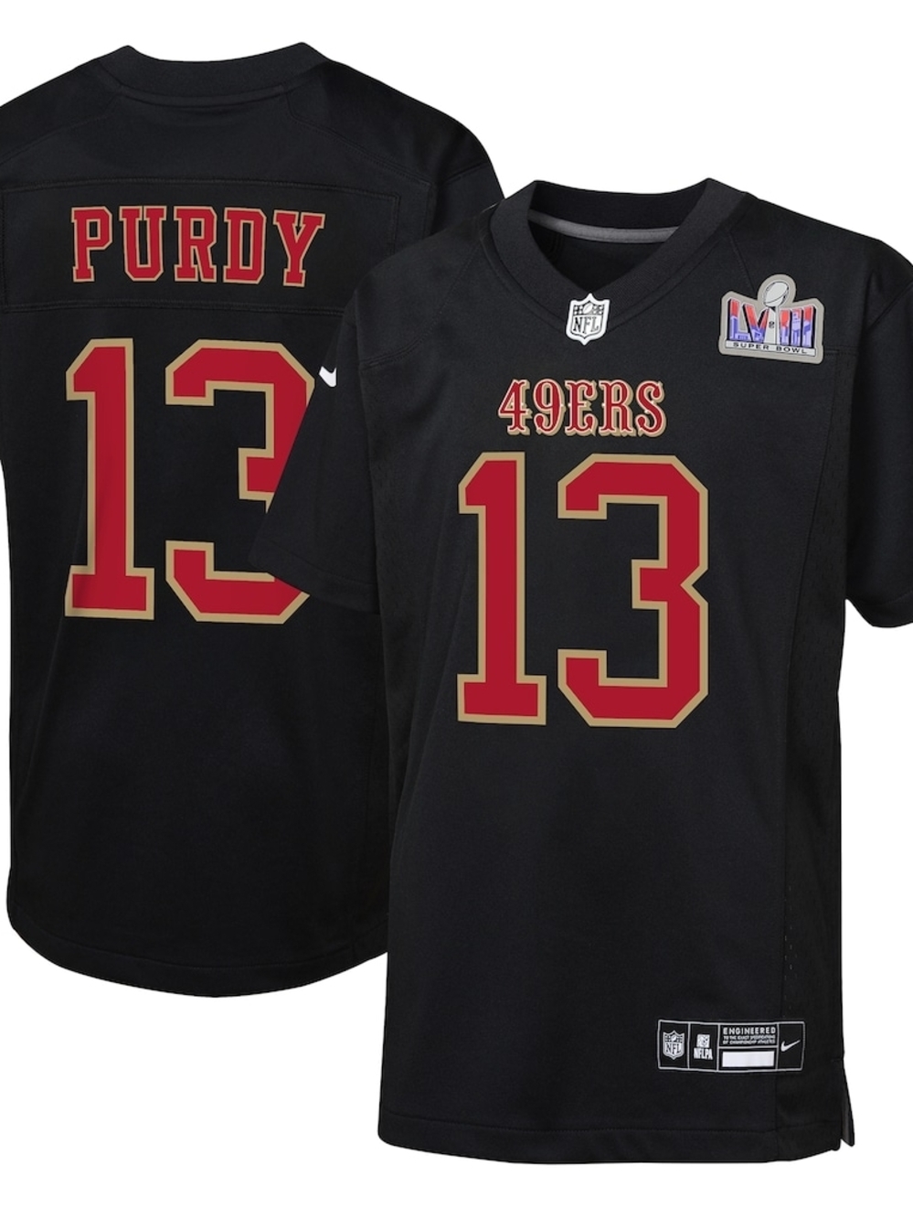 Nike NFL Youth San Francisco 49ers Brock PurdySuper Bowl LVIII Patch JERSEY